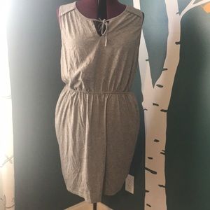 Grey casual cotton Sonoma dress with pockets